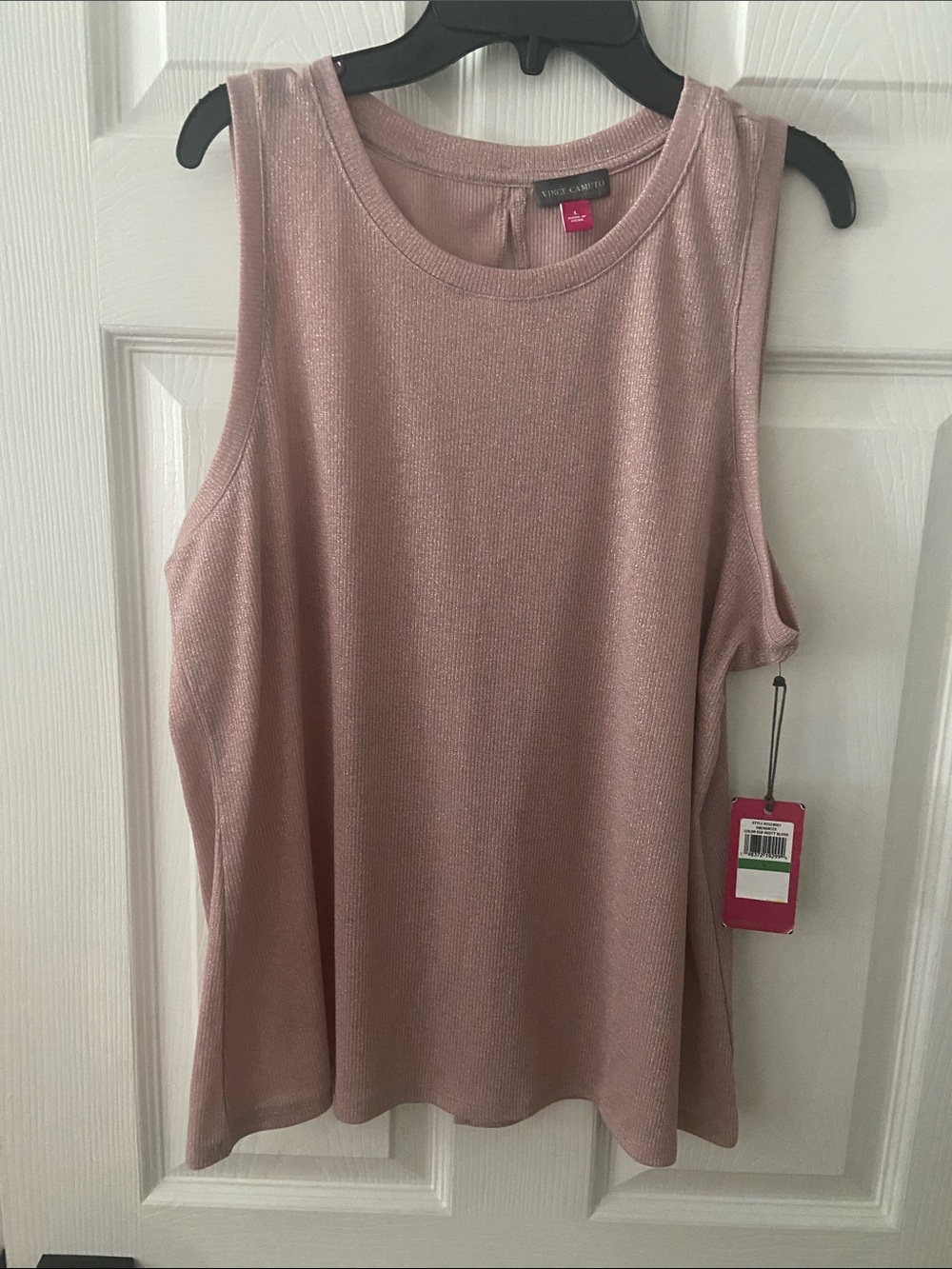 Vince Camuto Blush Shimmer Tank Top